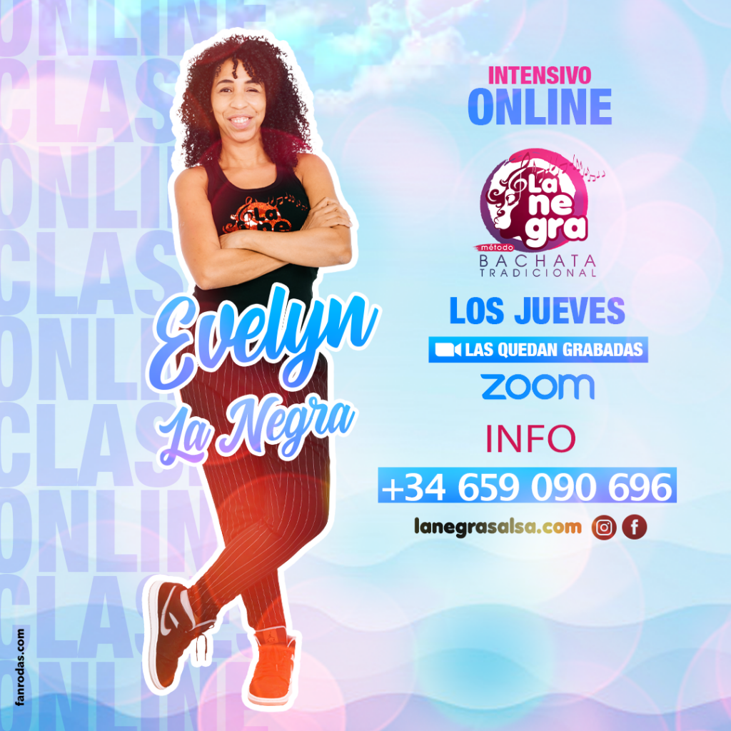 Online salsa and bachata classes on Zoom
